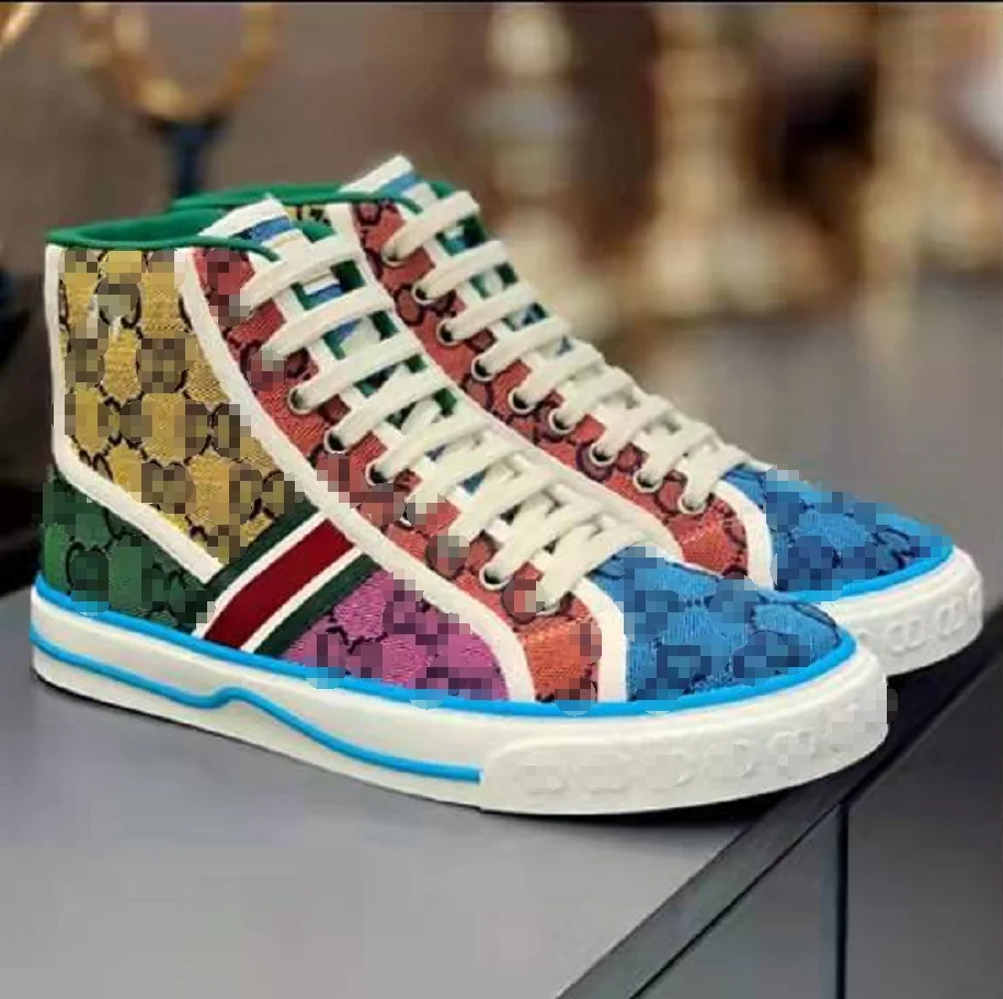 

High version G family daddy shoes women's new color-blocking old flower color thick bottom increased couple casual sports shoes