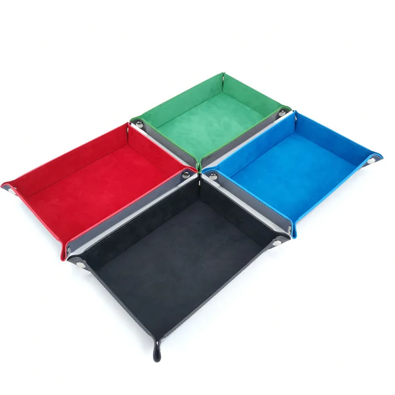 

Wholesale factory directly Large luxury Unfolds Flat serving Catchall Storage Trays Tray Collapsible pu Leather mens Valet Tray, Multi colors