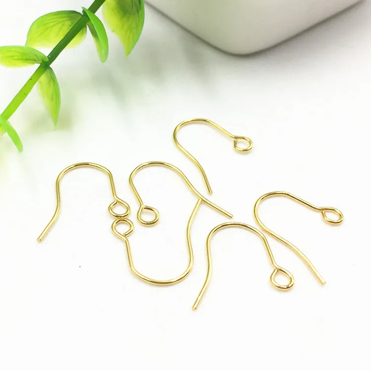 

S1080 Gold Plated Stainless Steel Earring Hook Earring Ear Wire Earwires Minimalist Gold Ear Wire