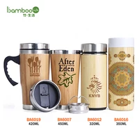 

Promotional BPA free design bamboo thermos steel mugs travel coffee cups custom tumbler bamboo water bottle