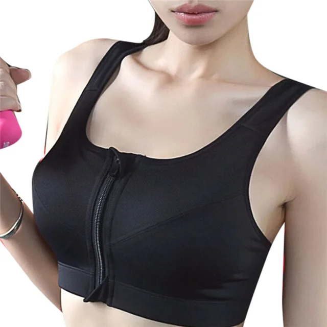

High Impact Sports Bras with Front Zip Top Fitness Bra for Women, 6 colors