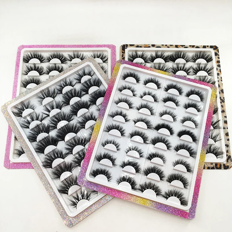 

AG107 Factory custom black short soft with customize box packaging 16mm 3D mink eyelashes, Black color