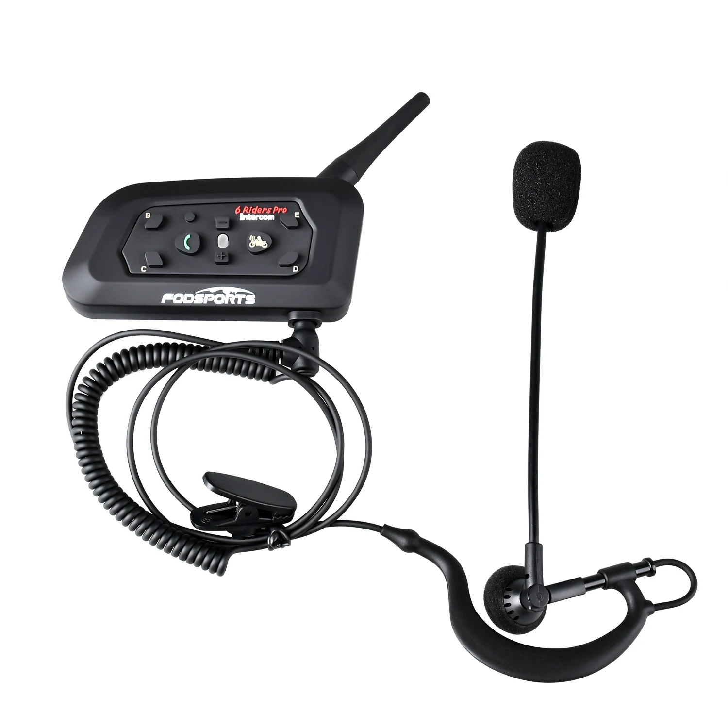 1 Pc Fodsports V6 Pro 1200m Full Duplex Football Referee Interphone Ear