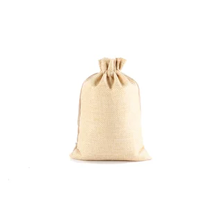 Supply logo printed cheap recycled natural small jute bag for promotion