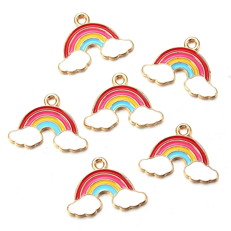 

Kawaii Rainbow Cloud Charms Pendants for DIY decoration bracelets necklace earring key chain Jewelry Making, Photo