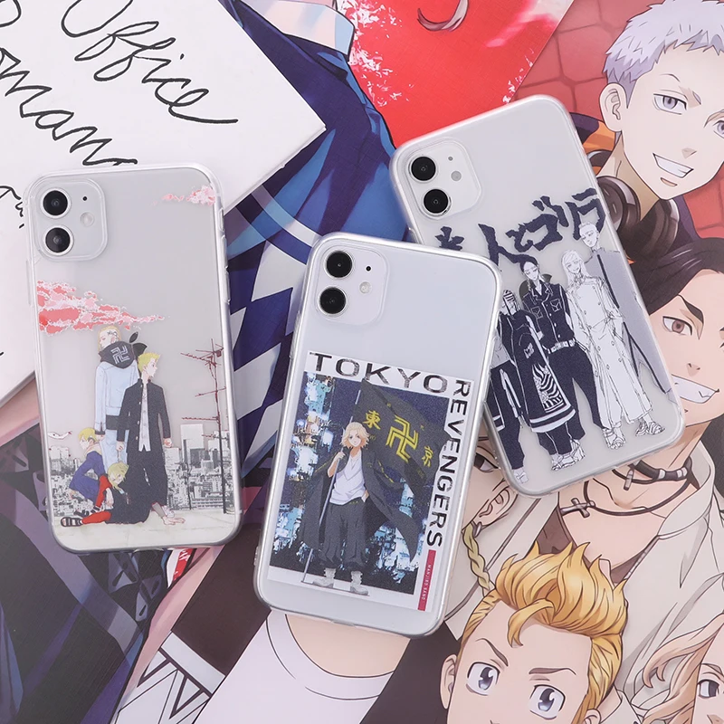 

Japanese Anime Phone Cover For iPhone 12 13 11 Pro Max X XS XR Max 7 8 7Plus 8Plus Soft Silicone Case, Mix colors