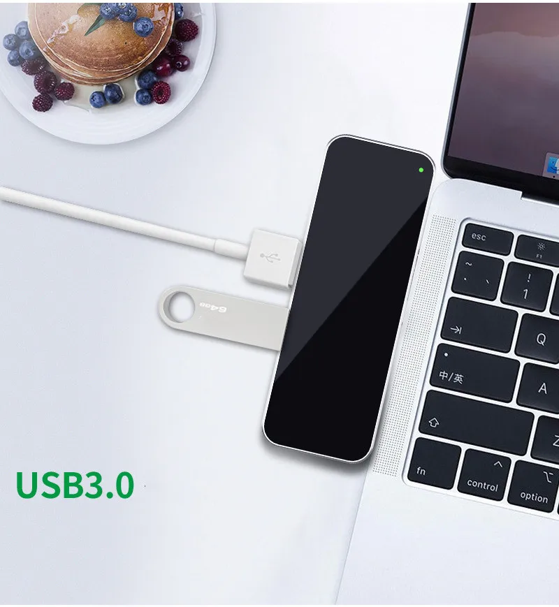 

USB 3.0 Data Hub 6 in 1 Type C Docking Station with USB A SD TF for Macbook, Macbook Pro, Macbook Air, Oem