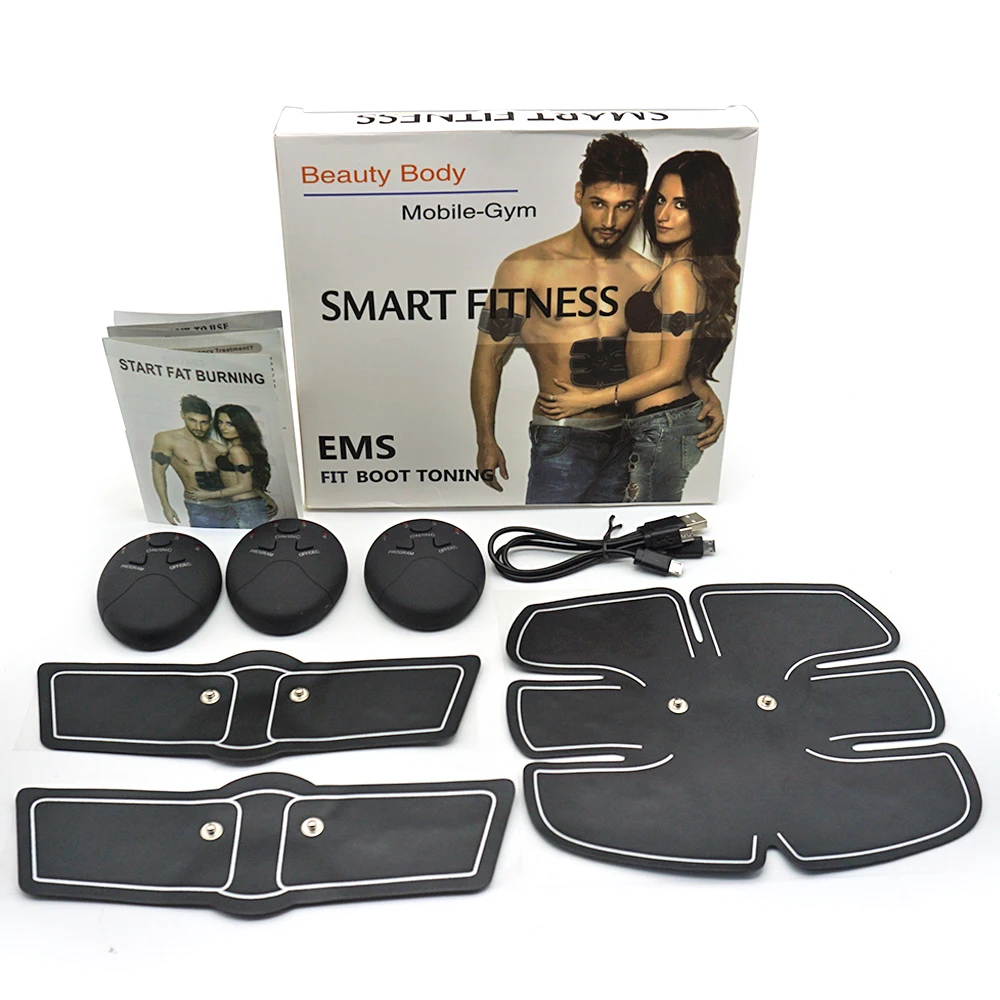 

Professional EMS Abs Stimulator muscle toner trainer with 8 pack muscle abs stimulator