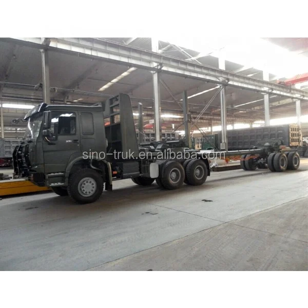 6x6 Sinotruk Howo Wood Transportation Truck Log Carrier Truck In Forest