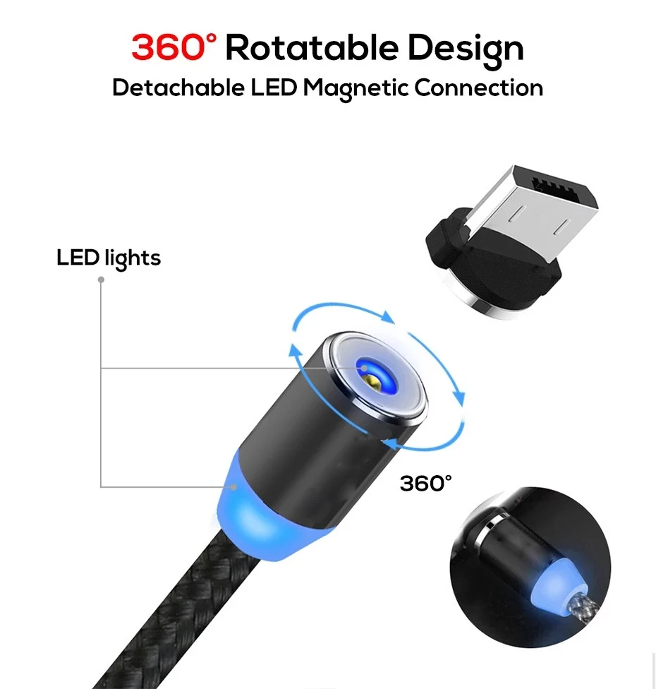 3in1 LED luz que fluye Cable de Carga Rápida Magnético Cable Cable de datos USB Arco Iris 3in1 LED luz que fluye Cable de Carga Rápida Magnético Cable Cable de datos USB Arco Iris