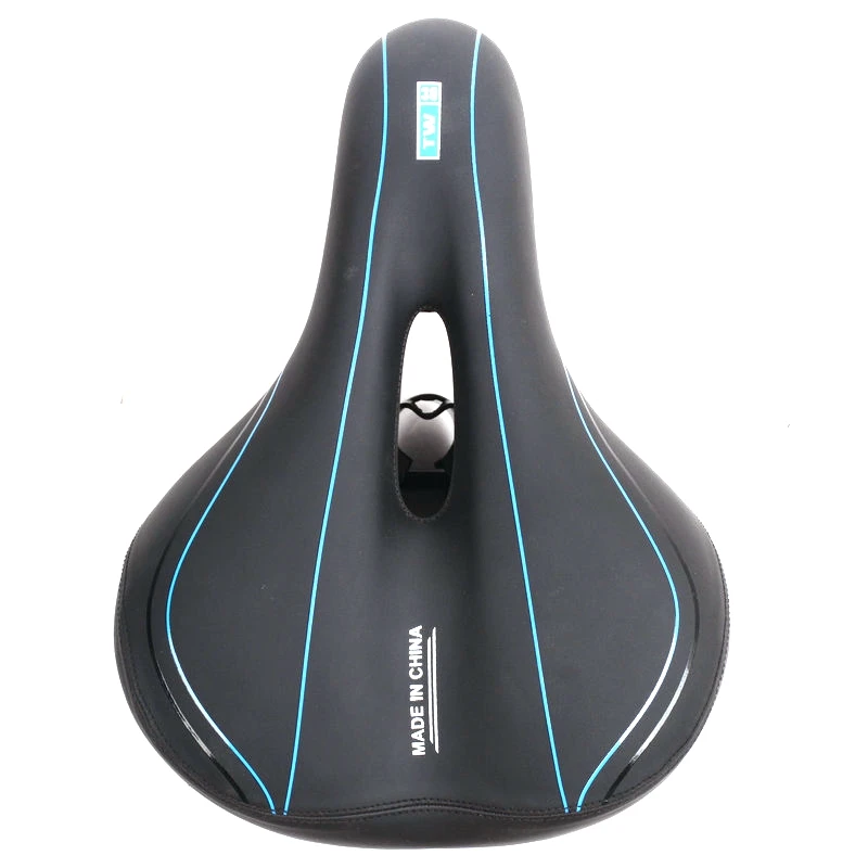 

hot selling shock absorber Comfortable breathable Cycling Leather Saddle MTB Cushion Bicycle Soft Pad leather saddle bicycle, Red/greed/blue/black