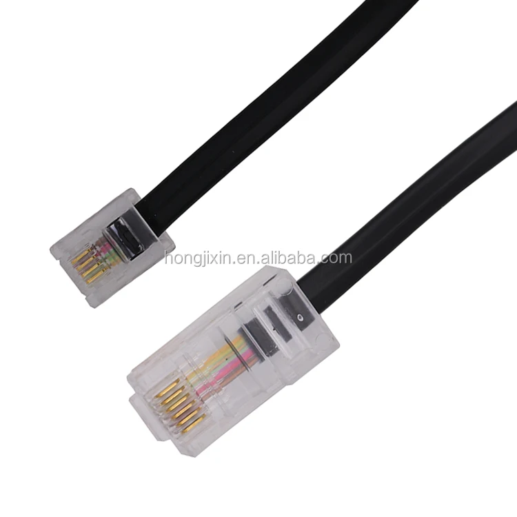 Fil Fixe Blanc Router 3m RJ11 à RJ45 Câble Ethernet Modem Data Téléphone ADSL Patch Lead Large Bande Haute Vitesse BT linternet 6P4C à 8P8C Rallonge Compatible avec Modem 