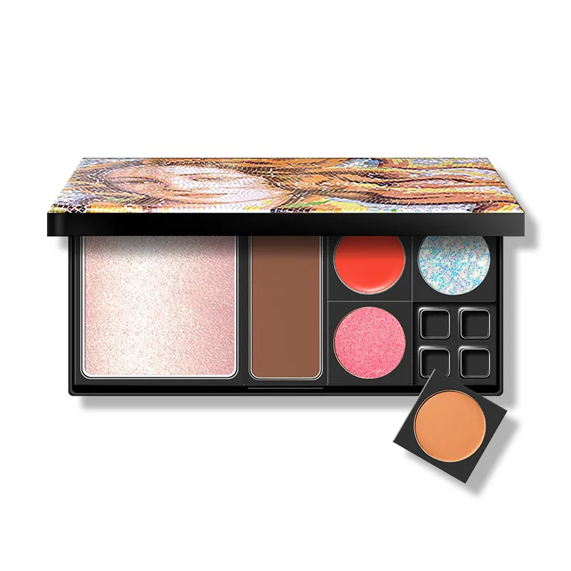 

DIY Free Style Private Label Make up Palette Eyeshadow Cream Lipgloss Highlighter Vegan Makeup Palette, More than 100 colors