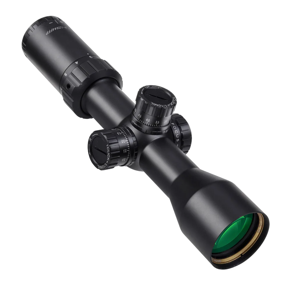 

Compact Short Riflescope WESTHUNTER 3-12X44 FFP Hunting Monocular Rifle Scopes Sights Shockproof First Focal Plane