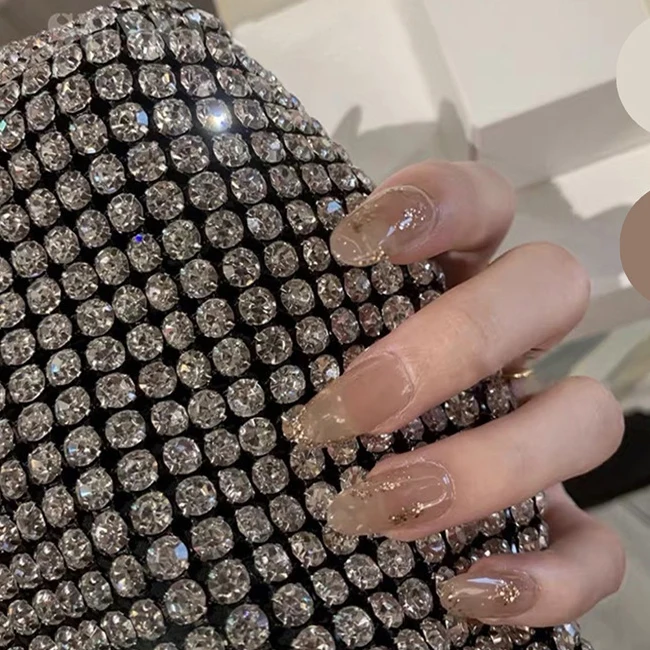 

Fake False Nails Plain Nail Art Tips Full Cover Square Seamless 24pcs Faux Ongle Simple Box Style Finger Artificial Fingernails, Colorful