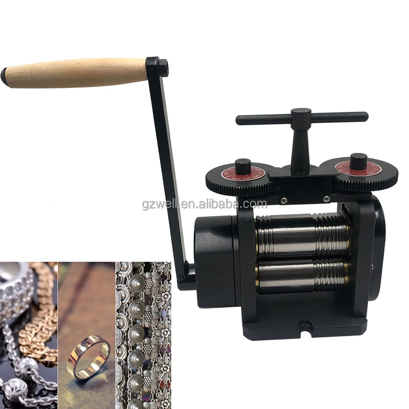 

Rolling Mill Machine Jewelry Making Manual Hand Crank Tableting Jewelry Press Tool