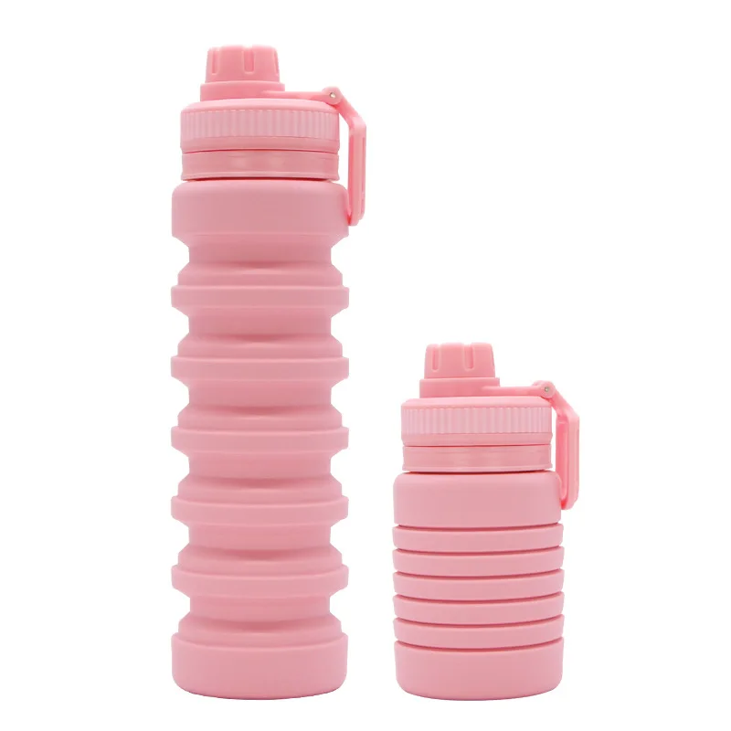 

750ML Custom Eco-friendly Leakproof Collapsible Silicone Outdoor Sport Water Bottle