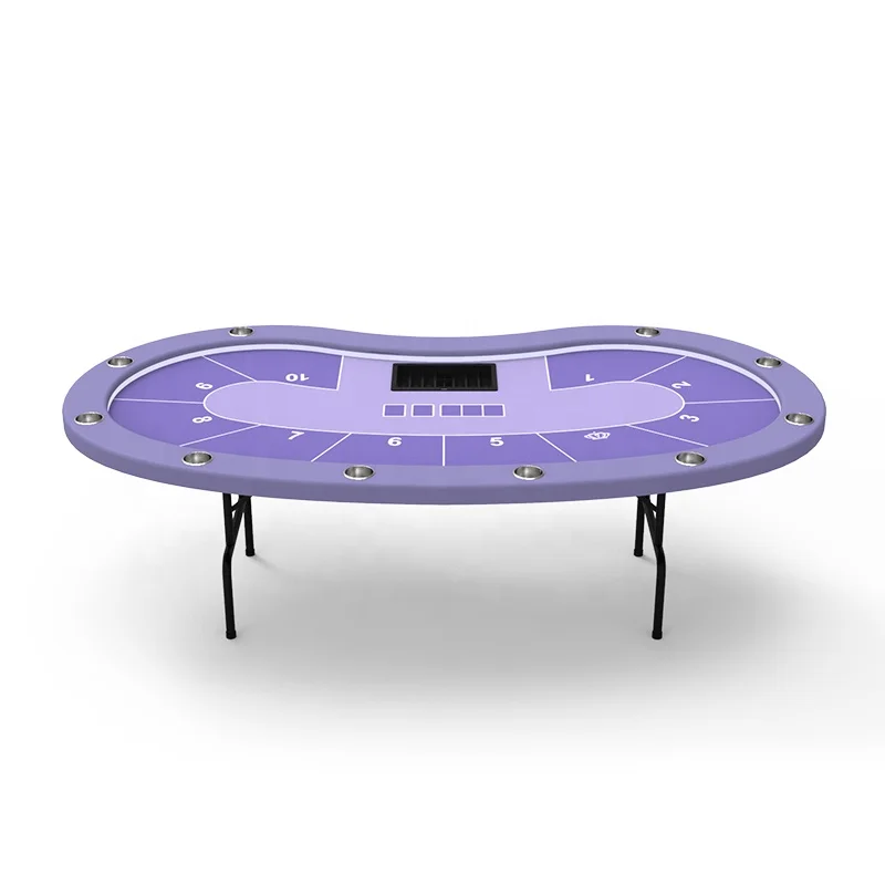 

YH 96inch Factory Price Led Lighting Top Gambling Texas Poker Table Easy Folding Legs Poker Table Customized