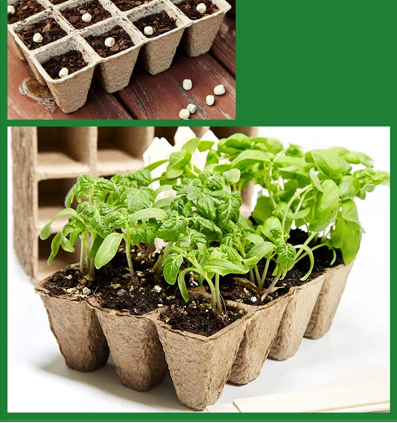 High Quality Plant Germination Paper Pulp Seed Tray Garden Paper Seed ...