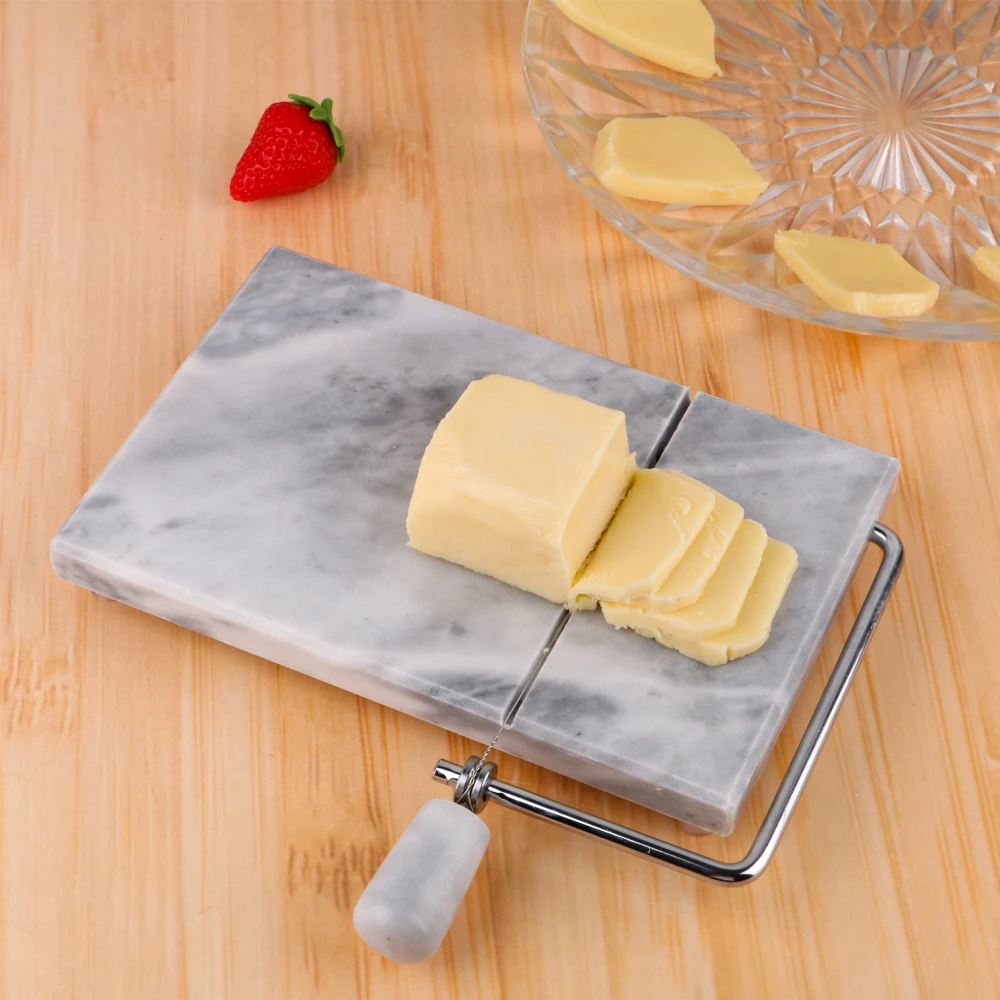 

Amazon Hot Selling Small Portable Unique Pattern Marble Cheese Slicer Tools, Natural marble