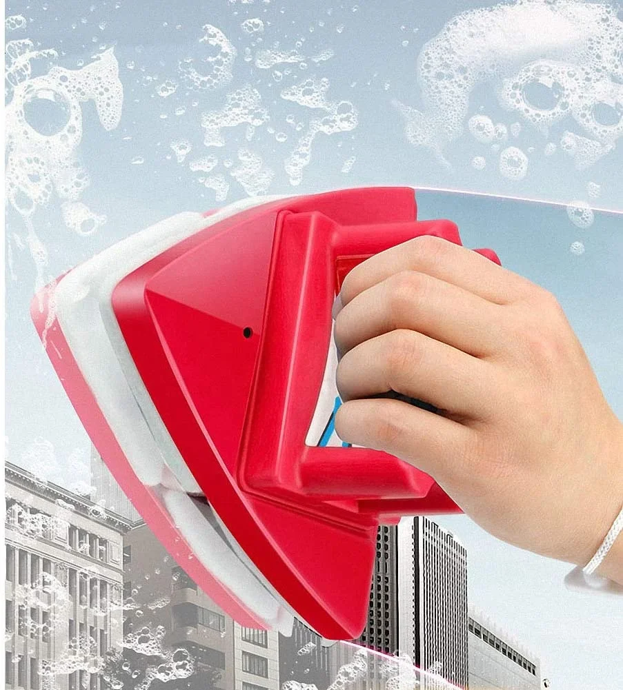 

Magnetic Double-Sided Window Cleaning Brush Glass Wiper Cleaning Tools Outside 5-Gear Adjustable