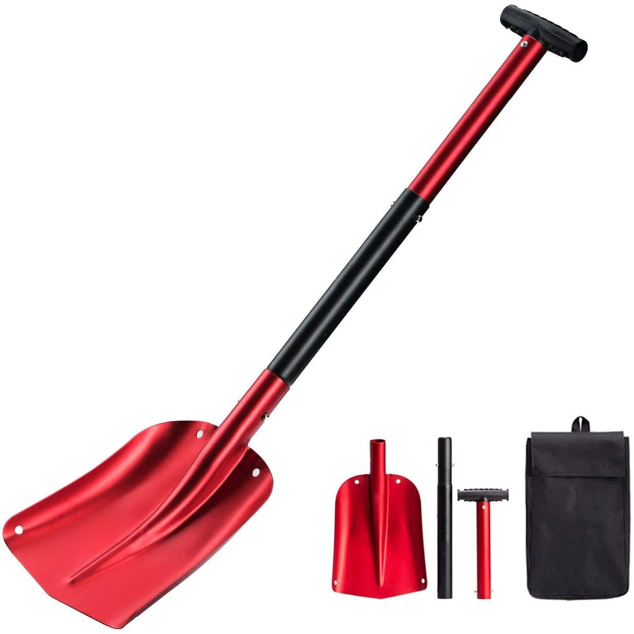 Aluminum Sports Utility Shovel Set Of 3 Foldable Design Lightweight
