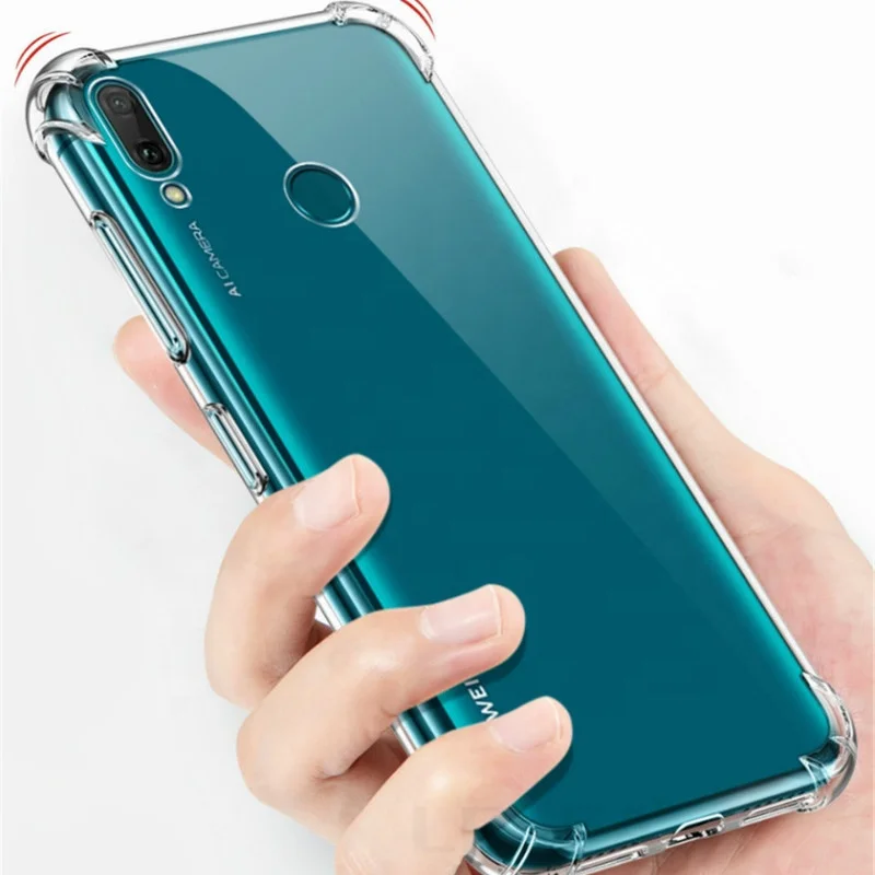 

Shockproof Transparent Clear Silicone Case Cover for Huawei Nova 3i 2i 2 Lite Y5 Y6 Y7 P Smart Plus 2018 Mate 10 For Honor 7S 8A