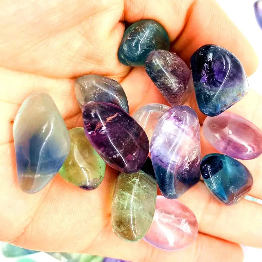 

Wholesale Natural Rainbow Fluorite Tumbled Gemstones Crystal Stone Crystal Gravel For Healing