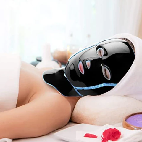 

LED Mask for Skin Rejuvenation Light Therapy For Face & Neck - Anti-Aging 7 Color Photon Facial Mask