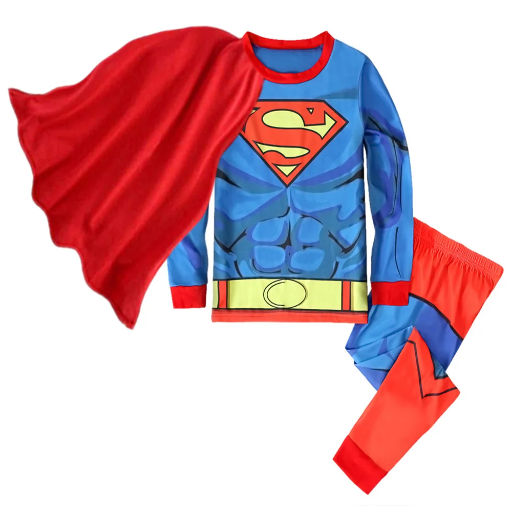 

Hot selling Children pajamas kids sleepwear super hero printed comfortable nightwear For Fall Season Home wear