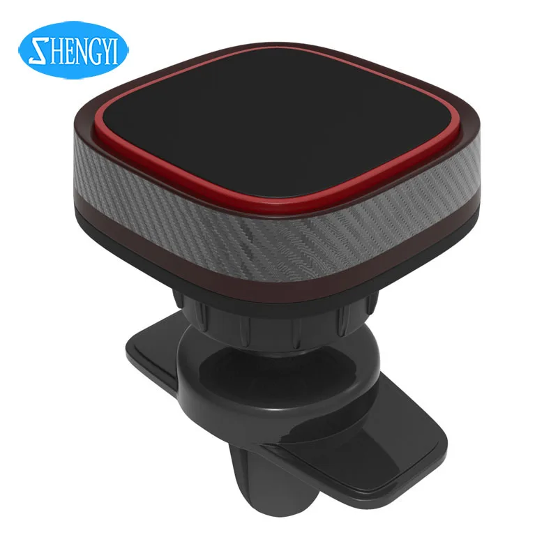 

Wholesale 360 Degree Rotation Luxury Metal Magnetic Vent Mount Car Phone Holder With Cable Fixed, Black