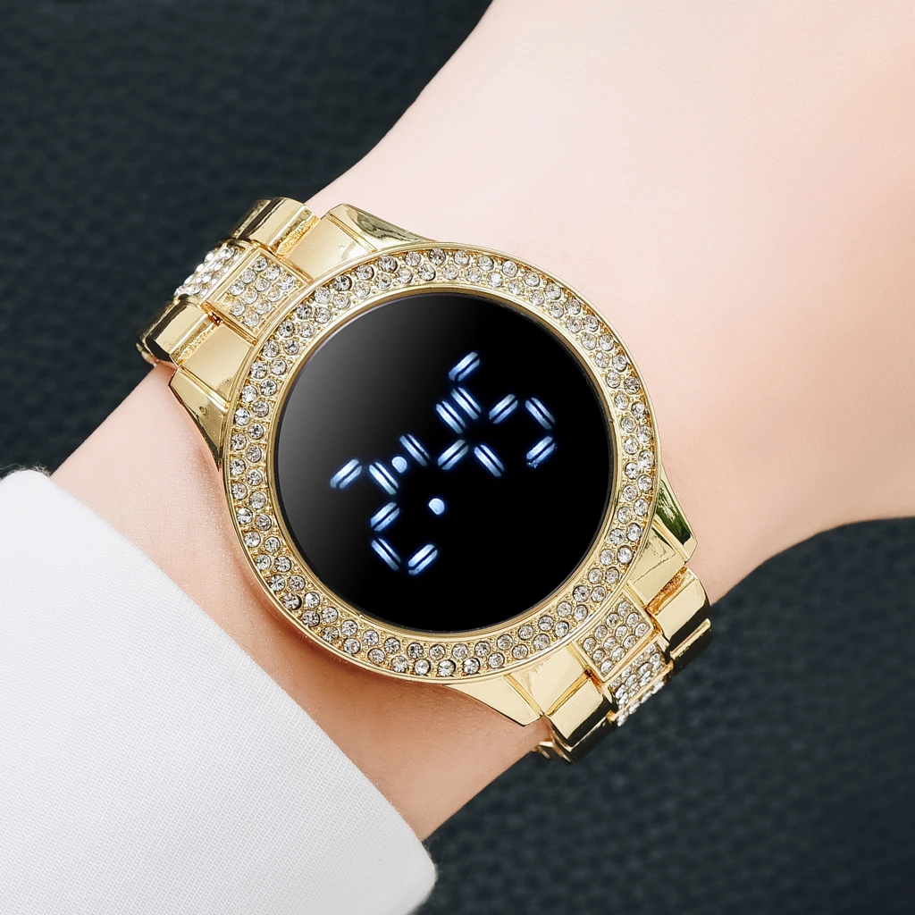 

lw20 LED Geneva Digital Sport Watch Alloy Electronic Dress Diamond Watch Women's Watches Clock relogio feminino Dropshipping