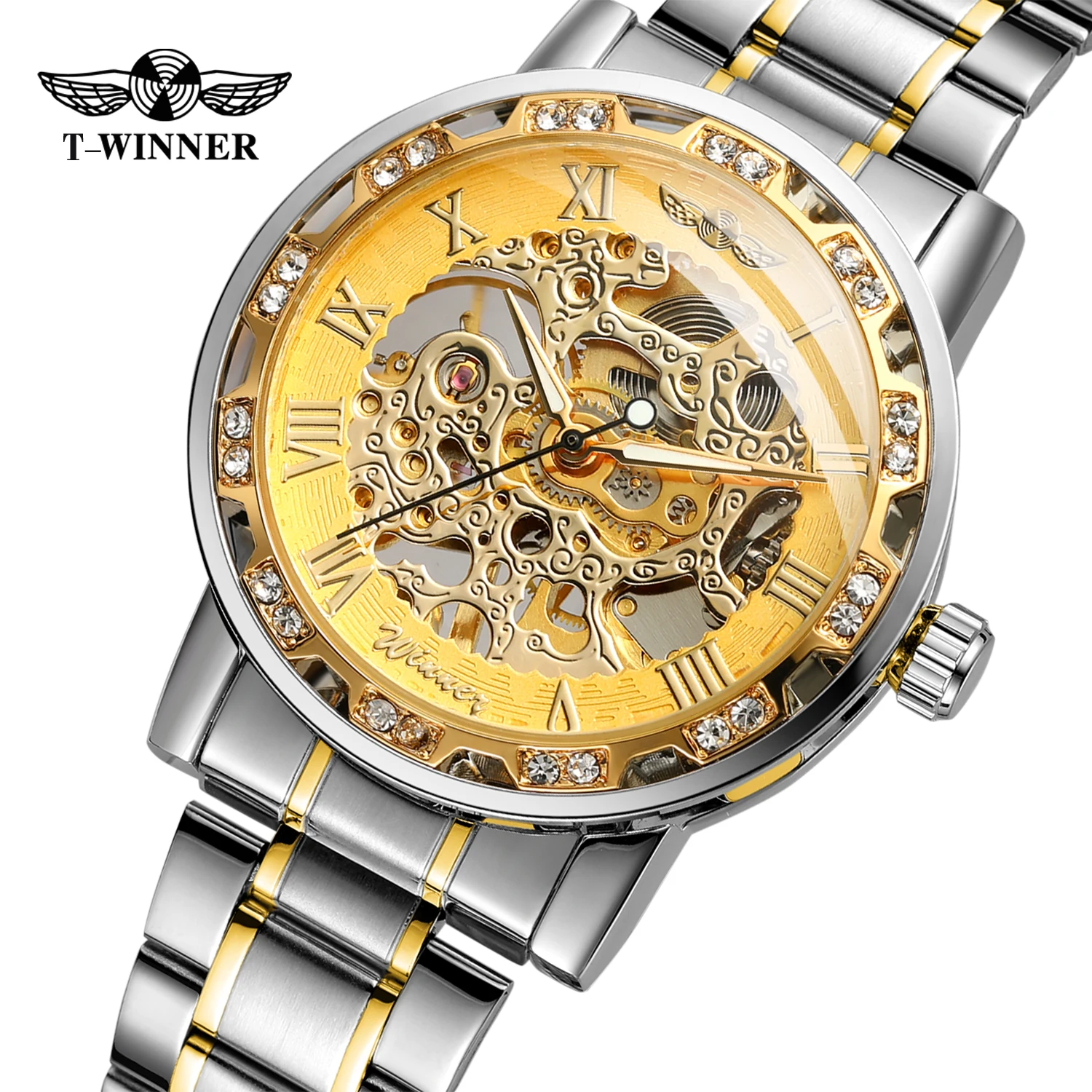 

2022 T Winner Watch Hot Sale OEM Watch Mens Watches Luxury Brand Skeleton automatic Mechanical Movement for Wristwatch man