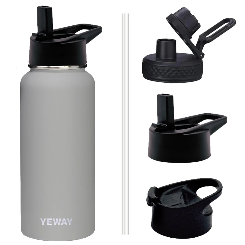 

Double Wall Vacuum Insulated Water Bottle Stainless Steel Leak Proof Sports Water Bottles with BPA Free Lid