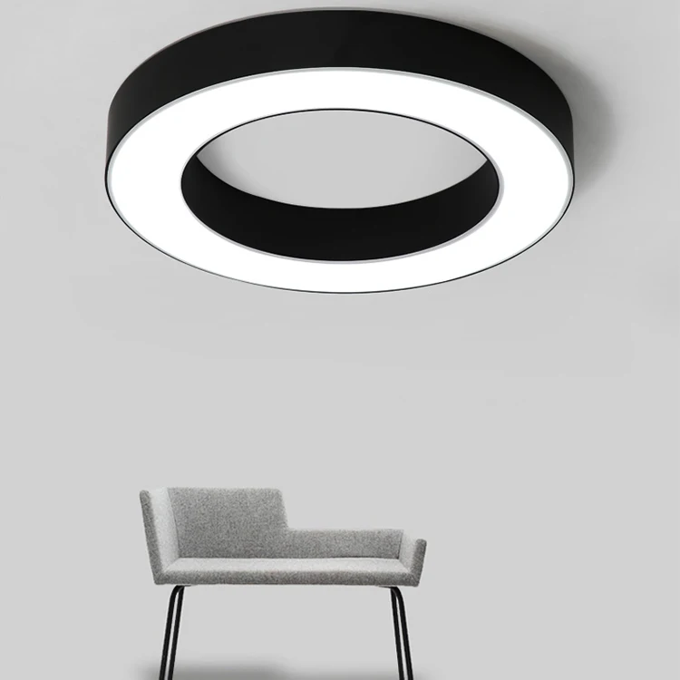 Factory supply custom made aluminum ring led pendant light library gym meeting room lighting