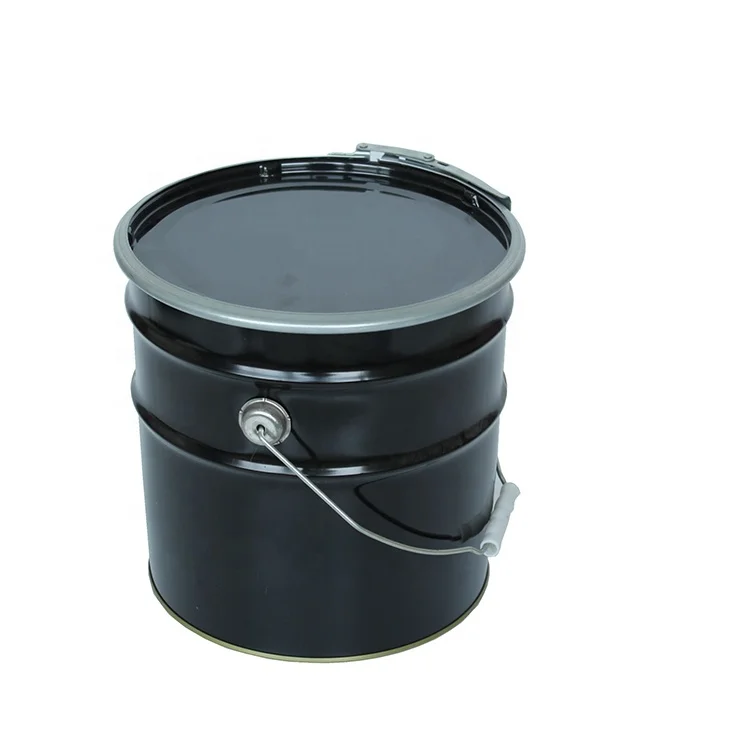 
UN approved metal steel tin 5 gallon chemical paint oil bucket pail drum with lid 