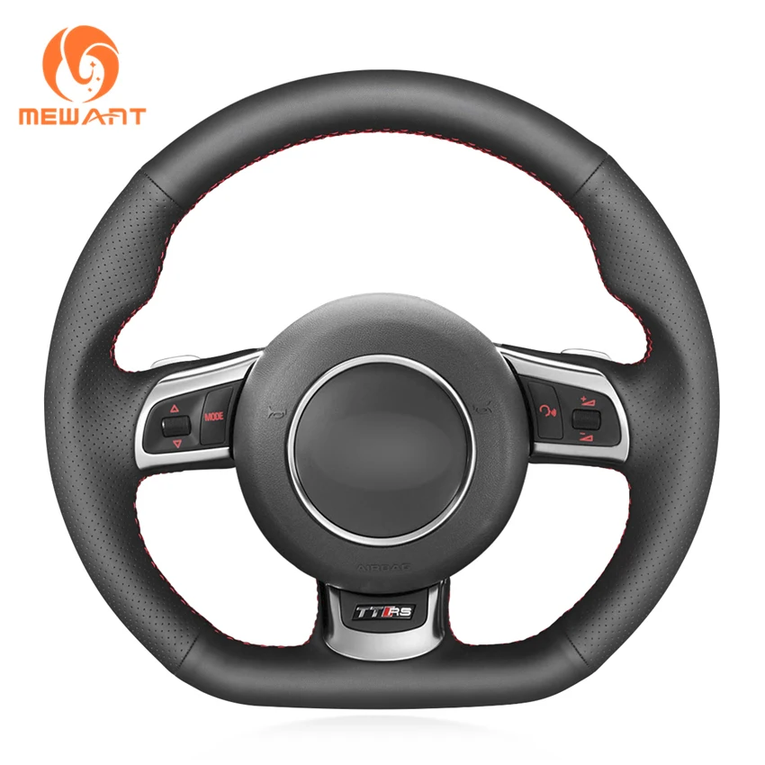 

Hand Sewing Artificial Leather Steering Wheel Cover for Audi TT RS 8J 2009-2014 RS 3 8P Sportback 2011-2013 RS 6 C6 Avant