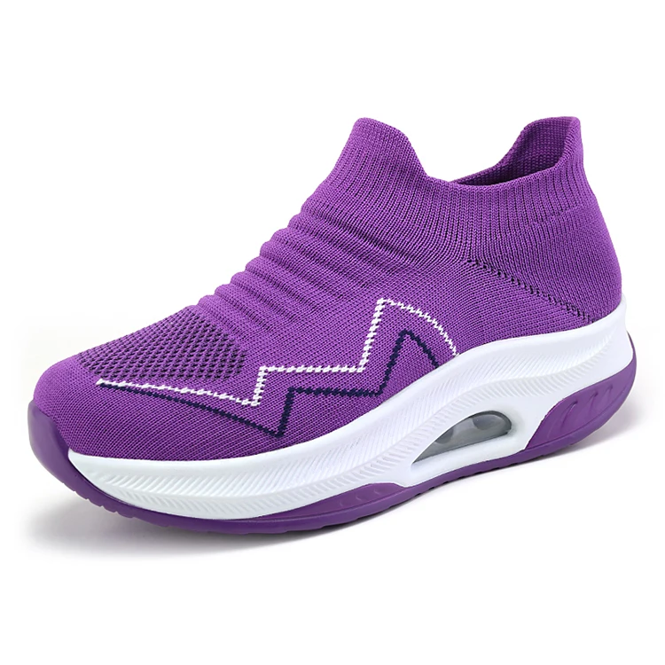 

Hot Sale Mesh Comfortable Breathable Pure Color walking casual shoes for women athletic flat shoe women sneaker, Purple,red,blue,black&white,grey,black