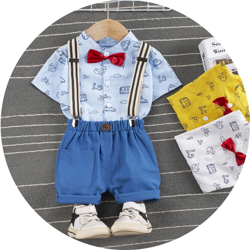 

New children's suits for 2021 spring kids casual sportswear baju anak 1-5 year boys clothes sets boys tshirt, Picture