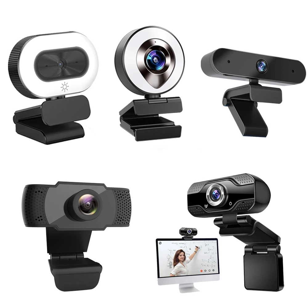 

Built in Microphone USB Laptop Desktop Computer PC Web Cam Camera 360 Rotation 1080P HD Webcam for Video Calling Conference