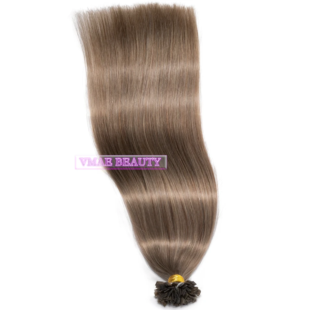 

VMAE Top Quality INDIAN hair #18 Straight Double Drawn 100 Keratin Pre Bonded Hair I U Flat Tip Human Hair Extensions