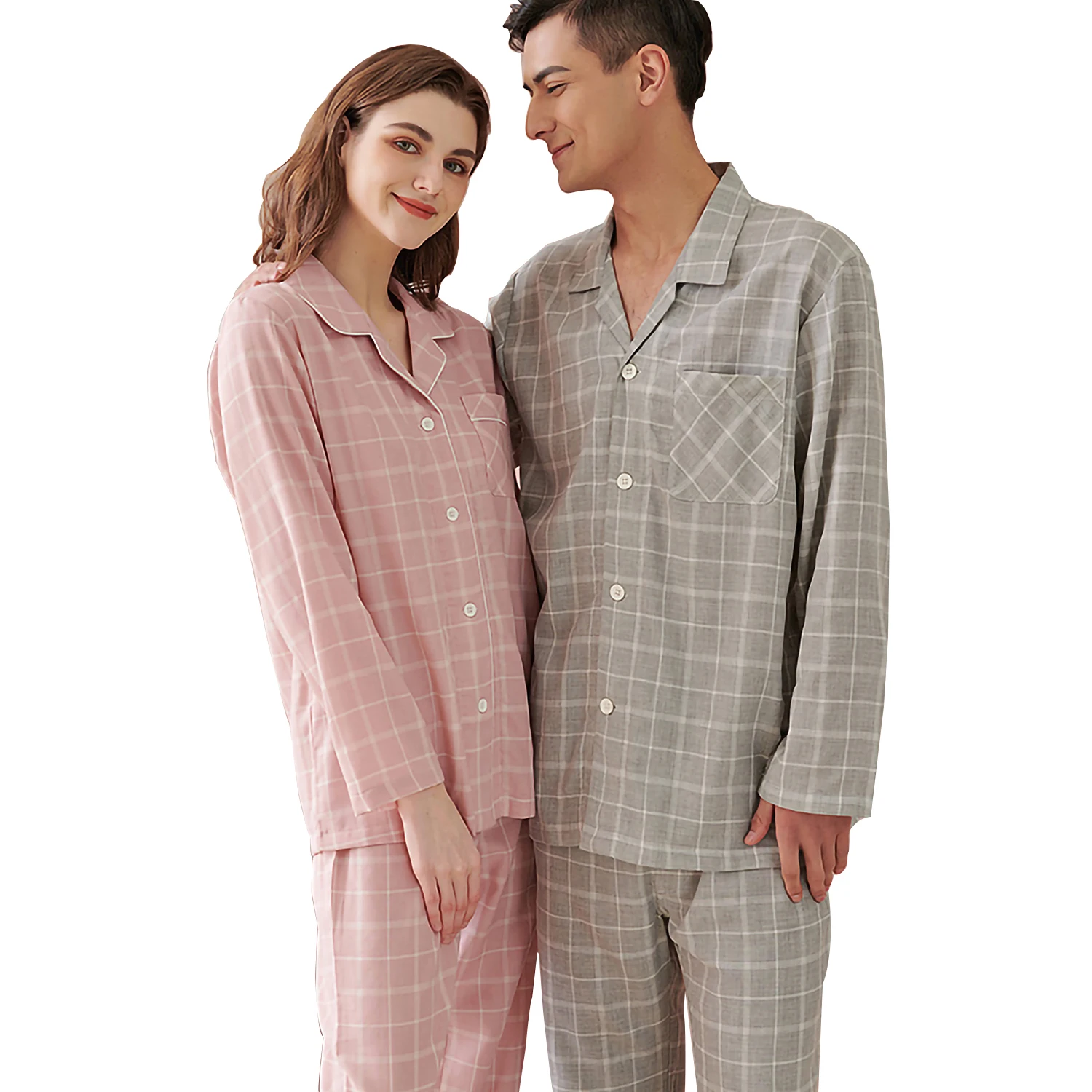 

Winter Woven Couple Nightwear Pajama and Top Sets Bamboo Women Sleepwear