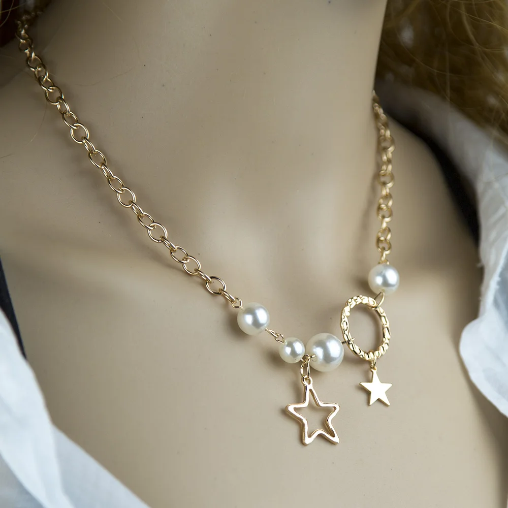 

fashion gold pearl star necklace for women wholesale N2012241
