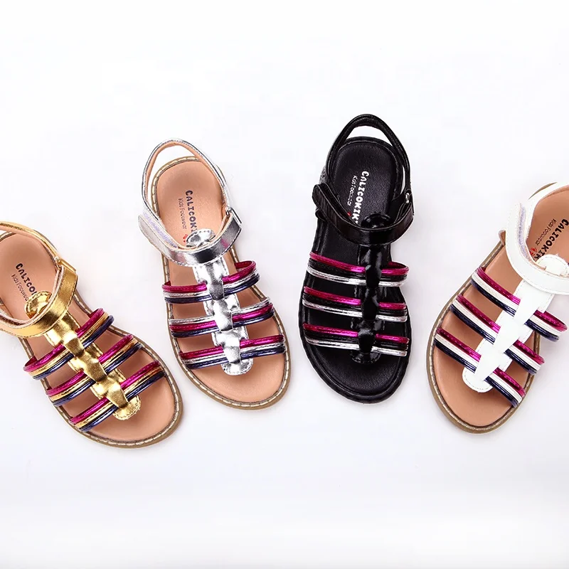 

Kids Summer Sandals Buckle Ankle T Strap Sandals For Girls