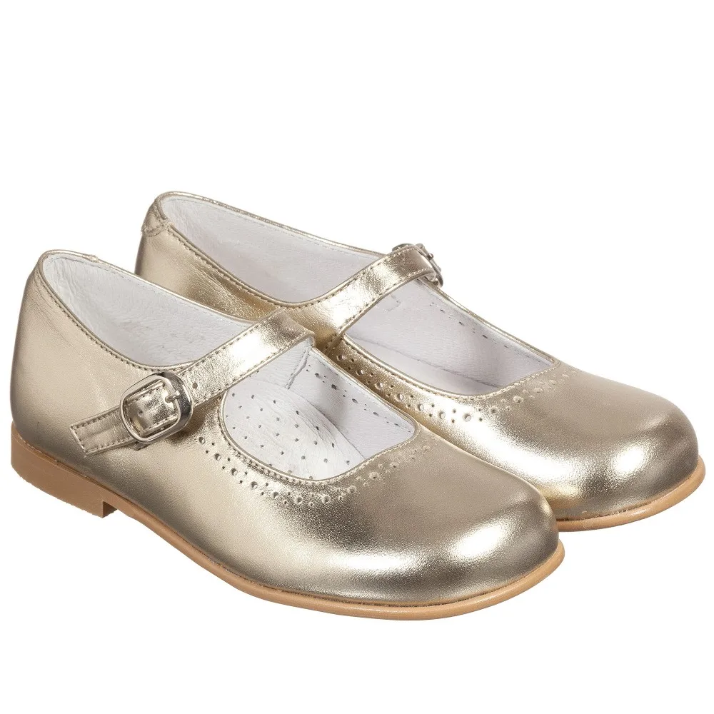 

Wholesale Leather Classic Gold Flat Dress Children Mary Jane Kids Girls Shoes, Pink,black,white,blue,beige