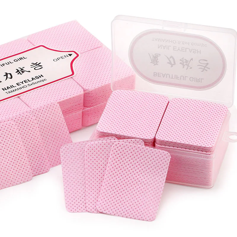 

The new pink non-linting cleaning scrub glue bottle mouth scrub nail polish cotton scrub 540/180 pieces