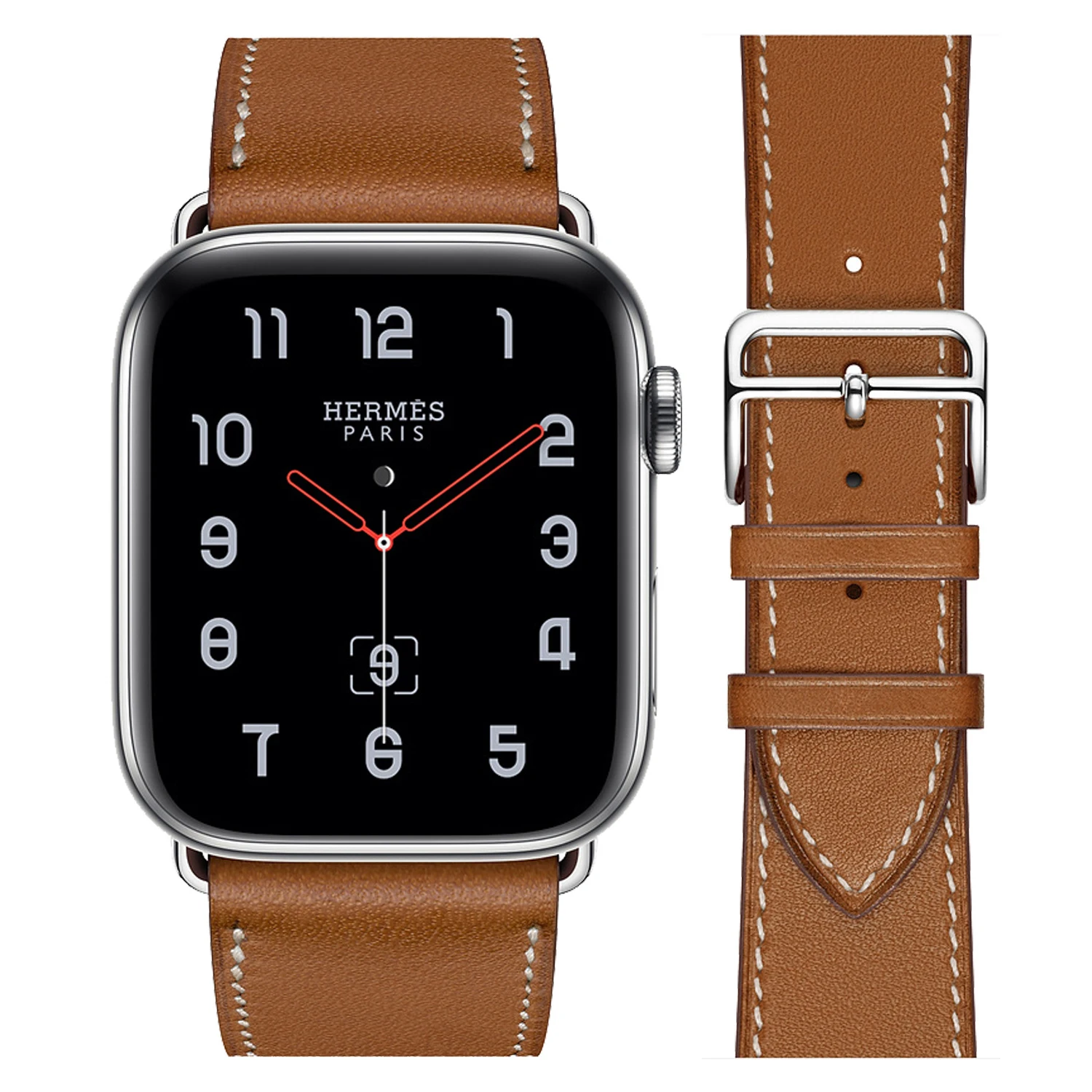 

Strap for Apple Watch Black Series 4 5 6 Band 44mm 40mm Classic Buckle Leather Watch band for iWatch 3 2 1 42mm 38mm Bracelet