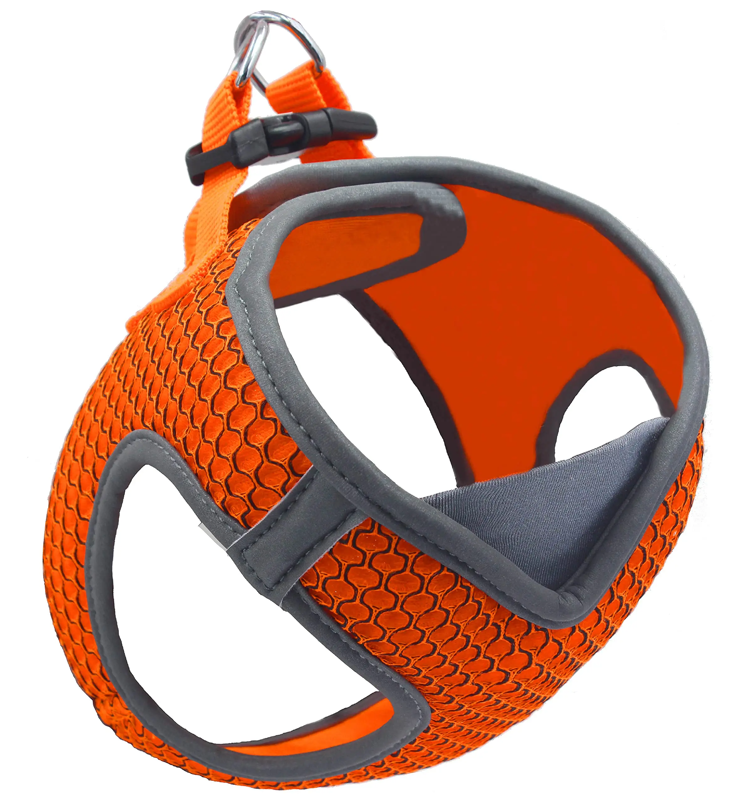 

Reflective V-Neck Step In Mesh No Pull Quick Fit Comfortable Reflective Piping Design Step In Dog Harness Lead Reversible, 4 color are available