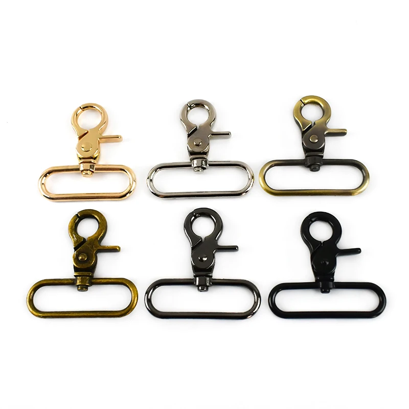 

Meetee H4-1 50mm Swivel Buckle Hardware Dog Collar Snap Hook Handbag Strap Clasps Hardware Accessories Bag Lobster Buckles, Black,gold,silver,bronze,gun