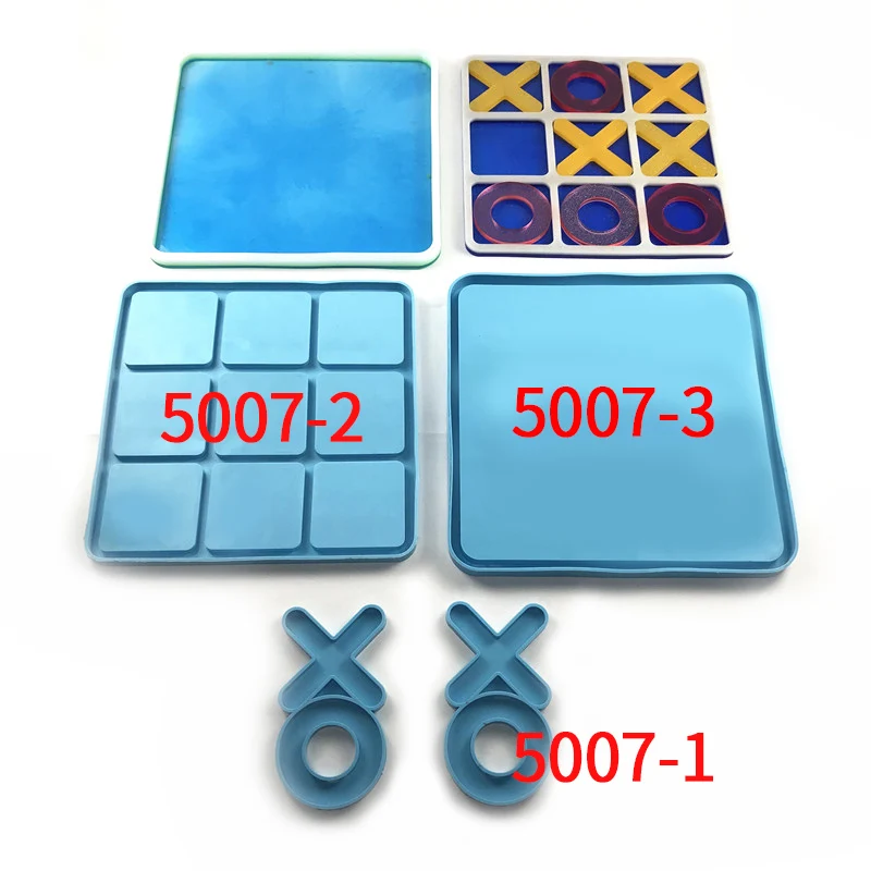 

5007-1 5007-2 5007-3 Big Size XO chessboard for a set silicone resin mold, Random